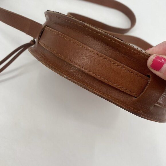 Madewell The Simple Circle Crossbody Bag Handbag Purse With Calf Hair NWT - Picture 7 of 15